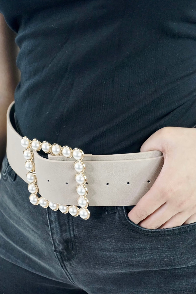 What a Pearl Wants Taupe Belt