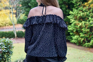 Bryn Mesh Dotted Blouse