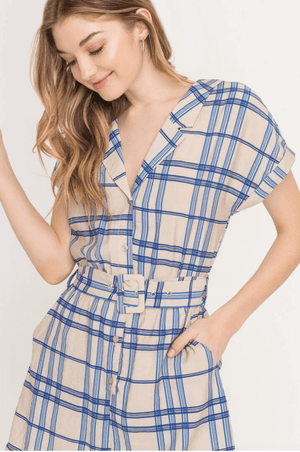 Don’t Waist My Time Grid Romper